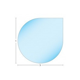Glasplaat vloerplaat 125x125cm druppelvorm | 123rookkanaal