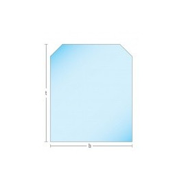 Glasplaat vloerplaat 80x80cm zeskant | 123rookkanaal