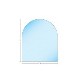 Glasplaat vloerplaat 80x100cm rechthoek afgerond | 123rookkanaal