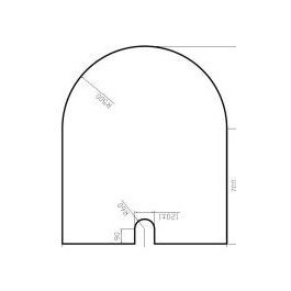 Glasplaat vloerplaat 100x120cm met uitsparing | 123rookkanaal