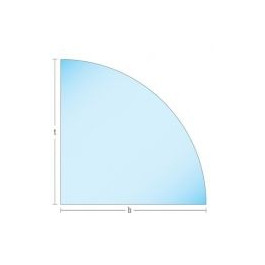 Glasplaat vloerplaat 115x115cm kwart cirkel | 123rookkanaal