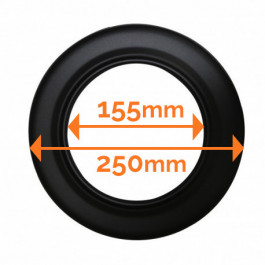 Kachelpijp enkelwandig rozet smal Ø150mm | 123rookkanaal