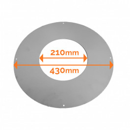 DINAK DW Wand / plafondrozet PLAT dubbelwandig rookkanaal Ø150mm | 123rookkanaal