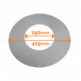 DINAK DW wand / plafondrozet plat dubbelwandig rookkanaal Ø130mm | 123rookkanaal