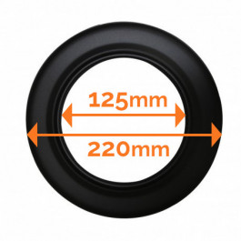 Kachelpijp enkelwandig rozet smal Ø120mm | 123rookkanaal