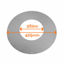 DINAK DW Wand / plafondrozet plat dubbelwandig rookkanaal Ø200mm | 123rookkanaal