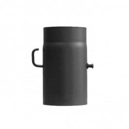 Kachelpijp met smoorklep L:25cm Ø120mm | 123rookkanaal