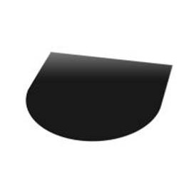 vloerplaat staal zwart 80 x 100 cm afgerond | 123rookkanaal