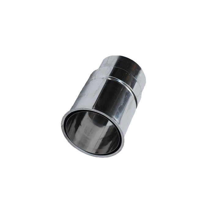 RVS Kachelpijp (wand)doorvoer / nisbus Ø125mm | 123rookkanaal