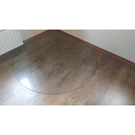 Glasplaat vloerplaat 125x125cm druppelvorm | 123rookkanaal