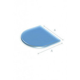 Glasplaat vloerplaat 100x100cm vierkant afgerond | 123rookkanaal