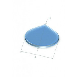 Glasplaat vloerplaat 100x100cm druppelvorm | 123rookkanaal