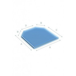 Glasplaat vloerplaat 90x90cm zeskant | 123rookkanaal