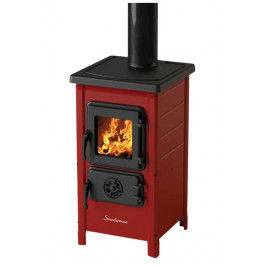 FUNNY houtkachel rood | 123rookkanaal