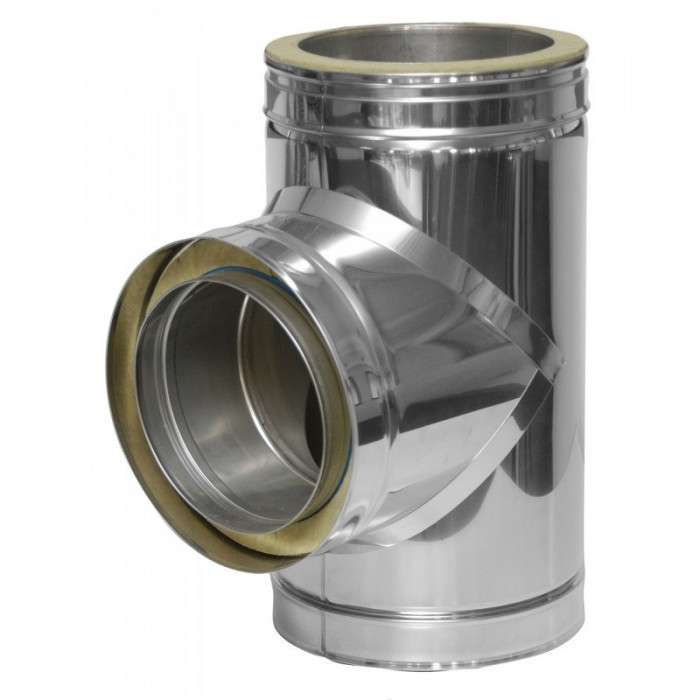DINAK DW T-stuk dubbelwandig rookkanaal Ø130mm | 123rookkanaal