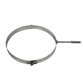RVS eenvoudige muurbeugel met draadeind ø150mm | 123rookkanaal