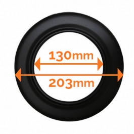 Kachelpijp enkelwandig rozet smal Ø125mm | 123rookkanaal