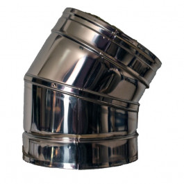 DINAK DW bocht 30 graden dubbelwandig rookkanaal Ø130mm | 123rookkanaal