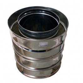 DINAK DW bocht 15 graden dubbelwandig rookkanaal Ø130mm | 123rookkanaal