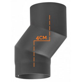 Kachelpijp enkelwandig versleping van 4cm Ø125mm | 123rookkanaal