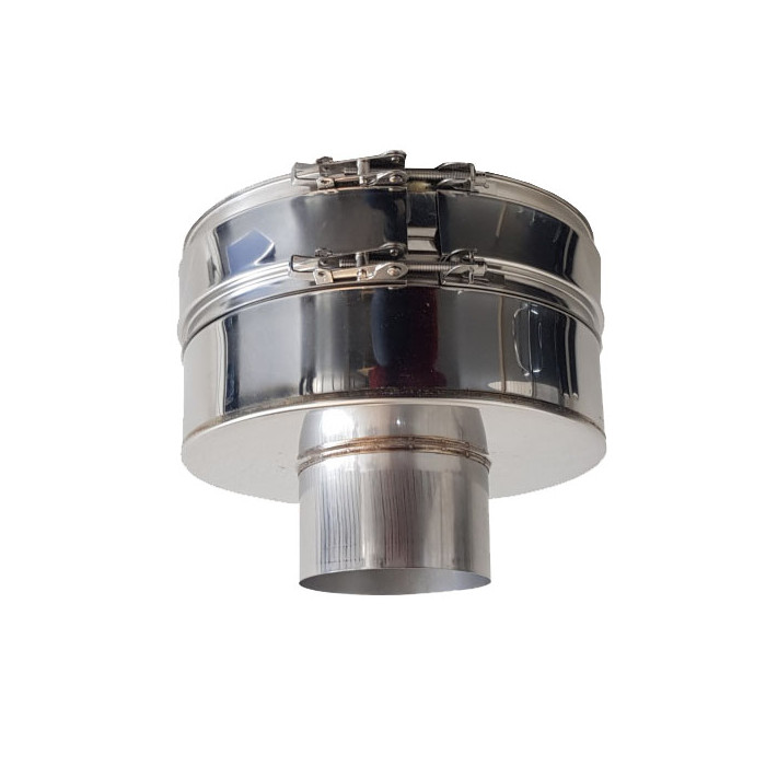 Verloop van Ø100mm enkelwandig naar Ø150mm dubbelwandig Profi-Line | 123rookkanaal