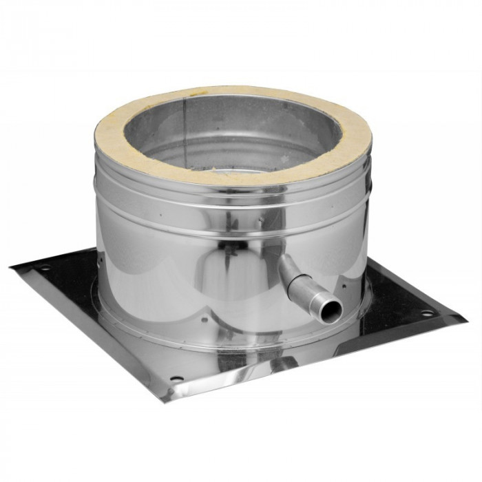 DINAK DW ondersteuning met condensuitloop Ø130mm | 123rookkanaal