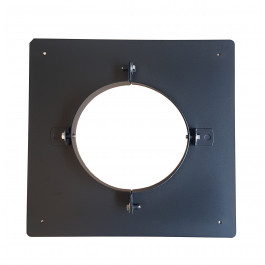 DINAK DW Black vloersteun dubbelwandig rookkanaal Ø150mm | 123rookkanaal