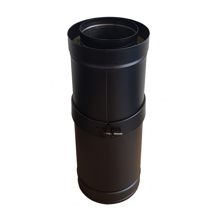 DINAK DW Black schuifelement L:350-530mm Ø150mm | 123rookkanaal