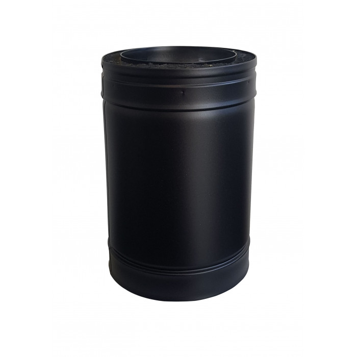 DINAK DW Black dubbelwandig rookkanaal L:14cm Ø150mm | 123rookkanaal