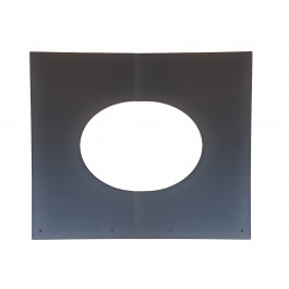 DINAK DW Black brandseparatieplaat hellend dak v/a 30 graden Ø150mm | 123rookkanaal