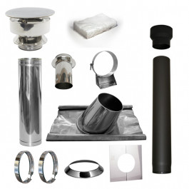 Set sauna met loodslab 5-30 graden Ø115mm | 123rookkanaal