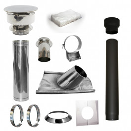 Set sauna met loodslab 30-45 graden Ø115mm | 123rookkanaal