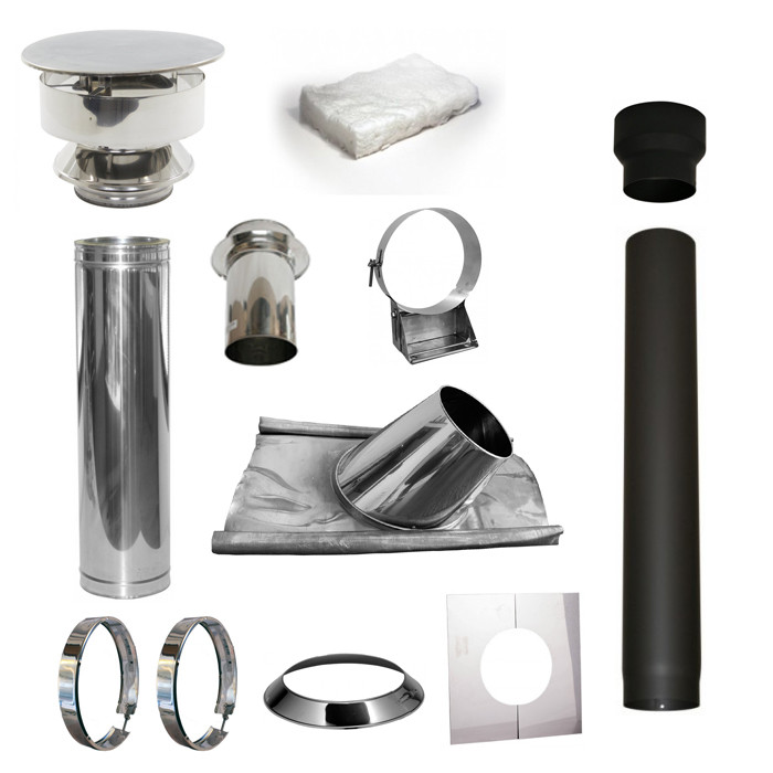 Set sauna met loodslab 30-45 graden Ø115mm | 123rookkanaal