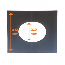 DINAK DW Black brandseparatieplaat hellend dak v/a 30 graden Ø150mm | 123rookkanaal