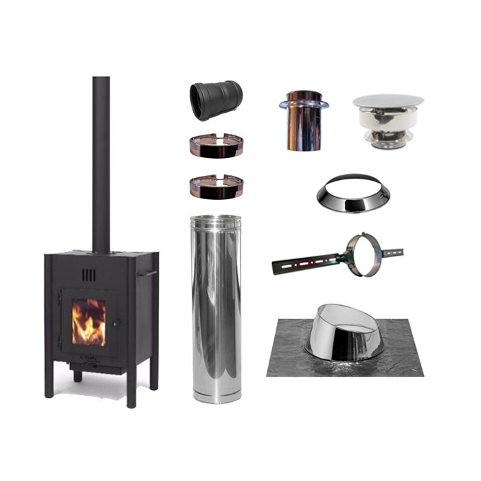KING incl set loodslab 5-30 graden Ø80mm DINAK | 123rookkanaal