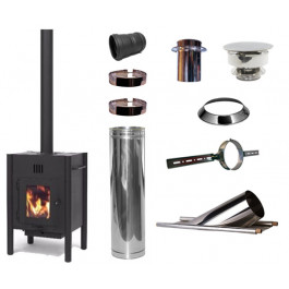 KING incl set loodslab 46-60 graden Ø80mm DINAK | 123rookkanaal