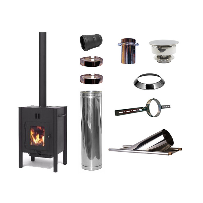 KING incl set loodslab 46-60 graden Ø80mm DINAK | 123rookkanaal