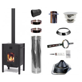 KING incl set EPDM ejot Ø80mm DINAK met dakbevestigingsbeugel | 123rookkanaal