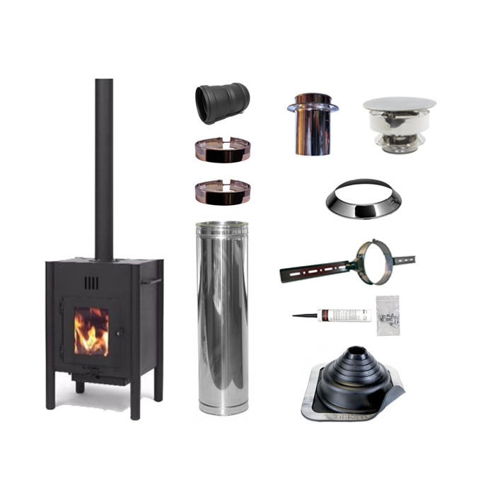 KING incl set EPDM ejot Ø80mm DINAK met dakbevestigingsbeugel | 123rookkanaal