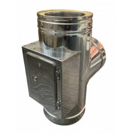 DINAK DW T-stuk met deur dubbelwandig rookkanaal Ø150mm | 123rookkanaal