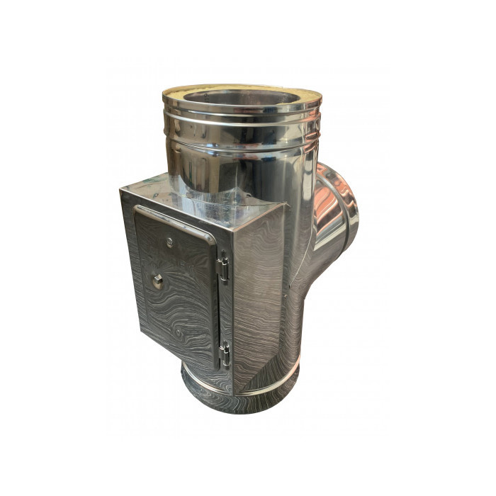 DINAK DW T-stuk met deur dubbelwandig rookkanaal Ø250mm | 123rookkanaal
