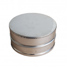 DINAK DW deksel / eindkap dubbelwandig rookkanaal Ø130mm