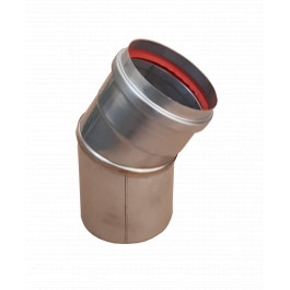 RVS pelletpijp enkelwandig bocht 30 graden Ø80mm | 123rookkanaal