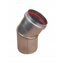 RVS pelletpijp enkelwandig bocht 30 graden Ø100mm | 123rookkanaal
