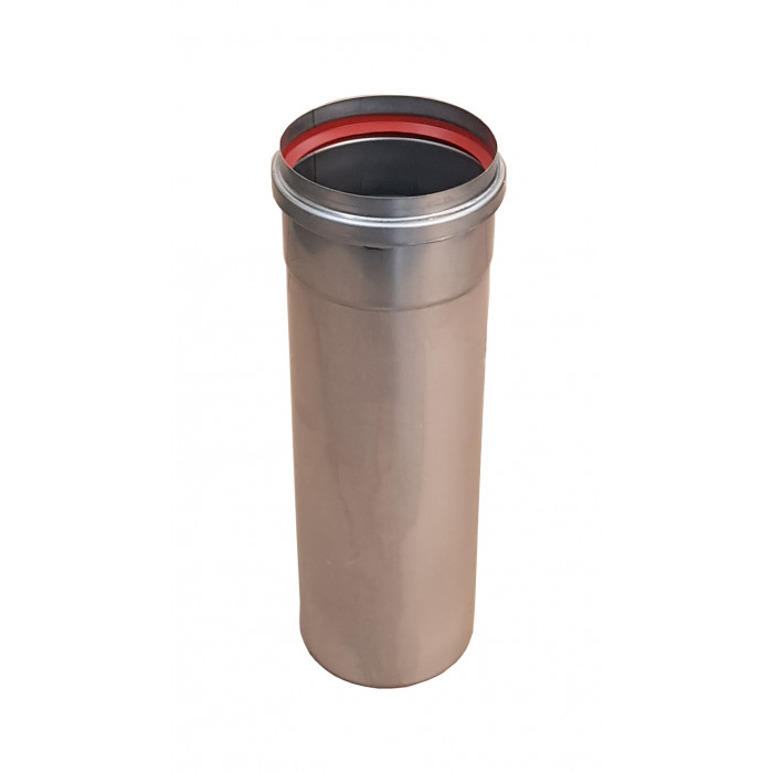 RVS kachelpijp enkelwandig L:25cm Ø110mm | 123rookkanaal