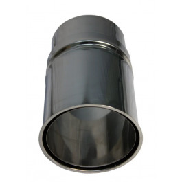 RVS Kachelpijp (wand)doorvoer / nisbus Ø125mm | 123rookkanaal