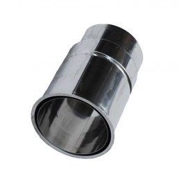 RVS Kachelpijp (wand)doorvoer / nisbus Ø130mm | 123rookkanaal