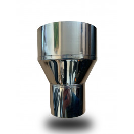 RVS enkelwandig verloop 79-126mm | 123rookkanaal