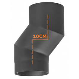 Kachelpijp enkelwandig versleping van 10cm Ø125mm | 123rookkanaal