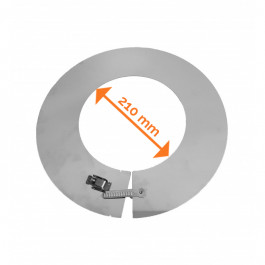 DINAK DW Wand / plafondrozet conisch dubbelwandig rookkanaal Ø150mm | 123rookkanaal
